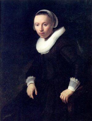 A Portrait of a Young Woman by Rembrandt Van Rijn Oil Painting Reproduction