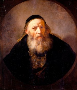 A Rabbi with a Cap by Rembrandt Van Rijn Oil Painting Reproduction