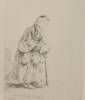 Beggar Woman Asking Alms by Rembrandt Van Rijn Oil Painting Reproduction