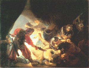 Blinding of Samson by Rembrandt Van Rijn Oil Painting Reproduction