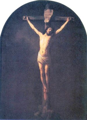 Christ on the Cross by Rembrandt Van Rijn Oil Painting Reproduction