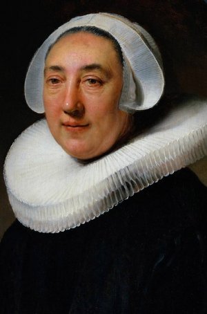 Haesje Jacobsdr Van Cleyburg, Wife of Dirck Jjansz Pesser by Rembrandt Van Rijn Oil Painting Reproduction