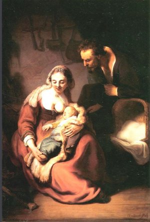 Holy Family by Rembrandt Van Rijn Oil Painting Reproduction