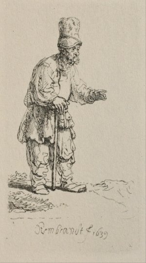 Jew with the High Cap by Rembrandt Van Rijn Oil Painting Reproduction