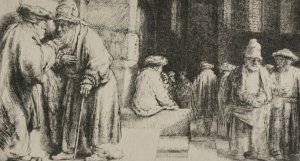 Jews Synagogue by Rembrandt Van Rijn Oil Painting Reproduction