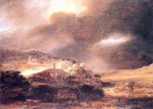 Landscape by Rembrandt Van Rijn Oil Painting Reproduction