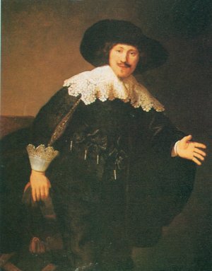 Man Standing Up by Rembrandt Van Rijn Oil Painting Reproduction