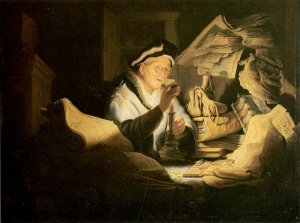 Moneychanger by Rembrandt Van Rijn Oil Painting Reproduction