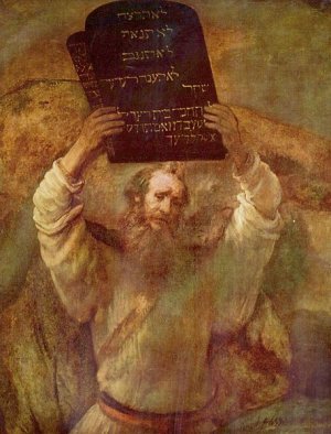 Moses by Rembrandt Van Rijn Oil Painting Reproduction