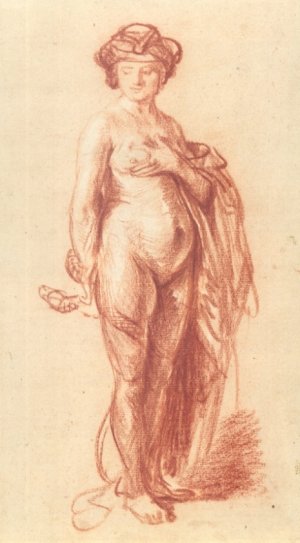 Nude Woman with a Snake by Rembrandt Van Rijn Oil Painting Reproduction