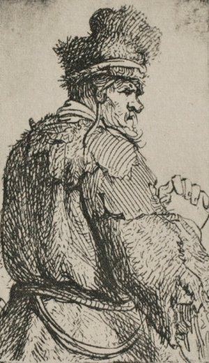 Old Man Seen from Behind by Rembrandt Van Rijn Oil Painting Reproduction