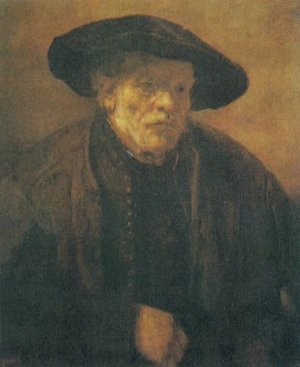 Old Man with a Beret by Oil Painting Reproduction