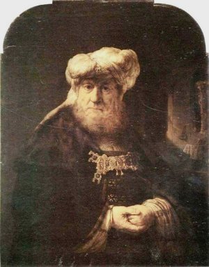 Portrait of a Man in Oriental Garment by Rembrandt Van Rijn Oil Painting Reproduction