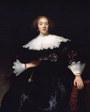 Portrait of a Seated Woman II by Rembrandt Van Rijn Oil Painting Reproduction