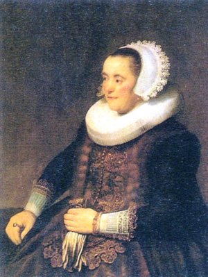 Portrait of a Seated Woman by Rembrandt Van Rijn Oil Painting Reproduction