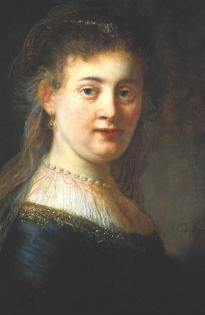 Portrait of Saskia van Uylenburgh by Rembrandt Van Rijn Oil Painting Reproduction