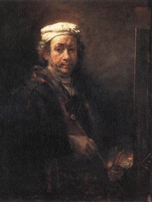 Portrait of the Artist at His Easel by Rembrandt Van Rijn Oil Painting Reproduction