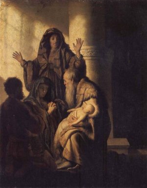 Presentation in the Temple by Rembrandt Van Rijn Oil Painting Reproduction