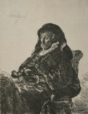 Rembrandt's Mother in a Widow's Dress by Rembrandt Van Rijn Oil Painting Reproduction