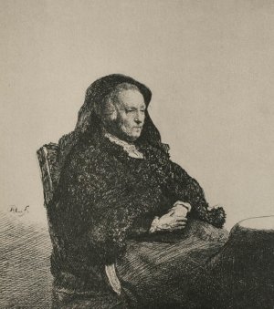 Rembrandt's Mother, Seated, Looking to the Right by Rembrandt Van Rijn Oil Painting Reproduction