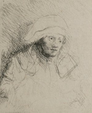 Rembrandt's Wife - Dying by Rembrandt Van Rijn Oil Painting Reproduction