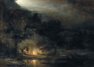 Rest on the Flight to Egypt by Rembrandt Van Rijn Oil Painting Reproduction