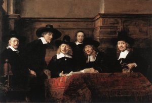 Sampling Officials of the Drapers' Guild by Rembrandt Van Rijn Oil Painting Reproduction