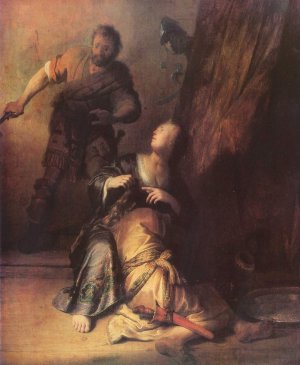 Samson Betrayed by Delilah by Rembrandt Van Rijn Oil Painting Reproduction