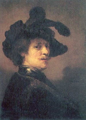 Self Portrait 17 by Rembrandt Van Rijn Oil Painting Reproduction