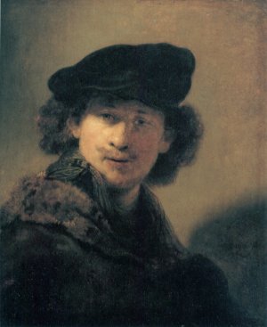 Self Portrait 18 by Rembrandt Van Rijn Oil Painting Reproduction