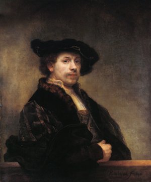 Self Portrait at the Age of 34 by Rembrandt Van Rijn Oil Painting Reproduction