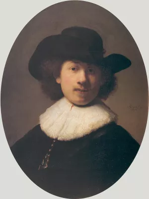 Self Portrait with a Wide-Brimmed Hat