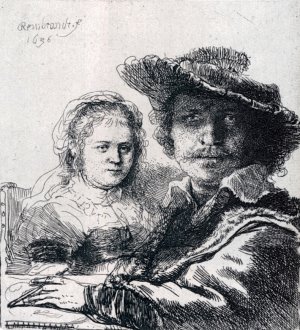 Self-Portrait With Saskia by Rembrandt Van Rijn Oil Painting Reproduction