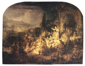 St. John The Baptist Preaching by Rembrandt Van Rijn Oil Painting Reproduction