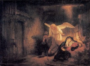 St. Joseph's Dream by Rembrandt Van Rijn Oil Painting Reproduction