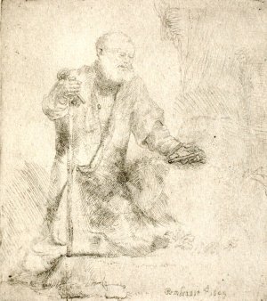 St. Peter by Rembrandt Van Rijn Oil Painting Reproduction