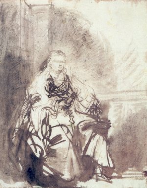 Study for The Great Jewish Bride by Rembrandt Van Rijn Oil Painting Reproduction