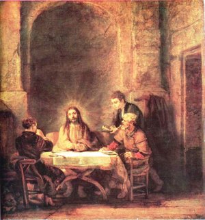 Supper at Emmaus by Rembrandt Van Rijn Oil Painting Reproduction