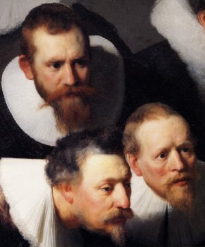 The Anatomy Lecture of Dr Tulp Detail #1 by Rembrandt Van Rijn Oil Painting Reproduction