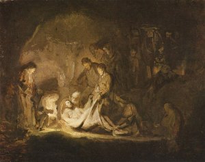 The Entombment by Rembrandt Van Rijn Oil Painting Reproduction