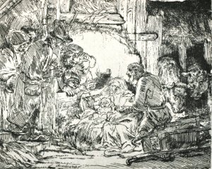 The Nativity by Rembrandt Van Rijn Oil Painting Reproduction