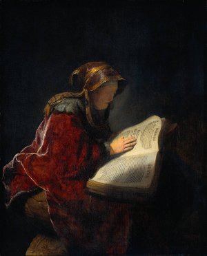 The Prophetess Anna (known as 'Rembrandt's Mother') by Rembrandt Van Rijn Oil Painting Reproduction