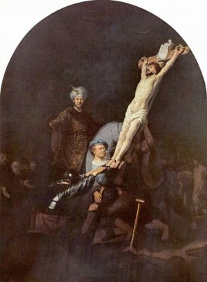 The Raising of the Cross by Rembrandt Van Rijn Oil Painting Reproduction