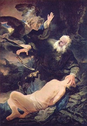 The Sacrifice of Abraham by Rembrandt Van Rijn Oil Painting Reproduction