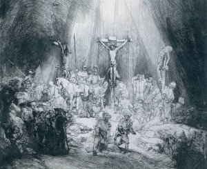 The Three Crosses by Rembrandt Van Rijn Oil Painting Reproduction