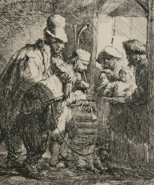 The Travelling Musicians by Rembrandt Van Rijn Oil Painting Reproduction