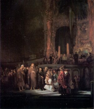 The Woman Taken in Adultery by Rembrandt Van Rijn Oil Painting Reproduction