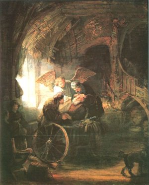 Tobias Cured with His Son by Rembrandt Van Rijn Oil Painting Reproduction