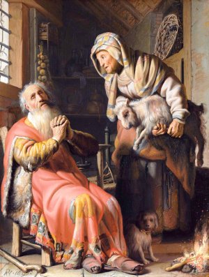 Tobit and Anna with the Kid Goat by Oil Painting Reproduction