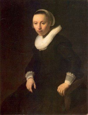 Young Woman in a Chair by Rembrandt Van Rijn Oil Painting Reproduction